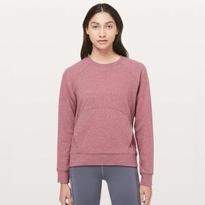 Lululemon Catch A Moment Crew Neck Sweatshirt Heathered So Merlot / So Merlot
